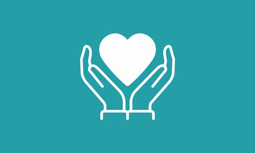 Hands holding a heart