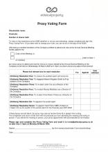 Blank Digital Proxy Form 2022