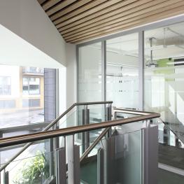 Glass staircase at Brighton Junction