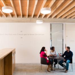 The Foundry tenants sitting at a table